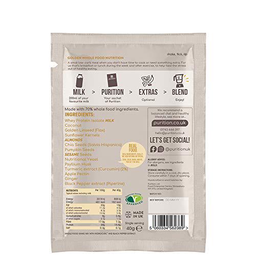 Purition Original Discovery Box | Premium High Protein Powder for Keto Shakes and Smoothies with Only Natural Ingredients for Weight Loss | 12 x 40g Servings