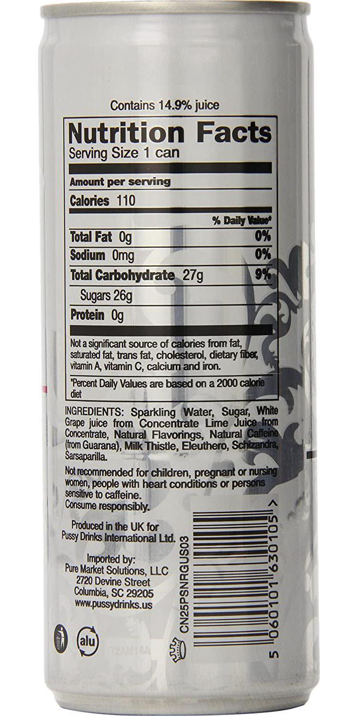 Pussy Natural Energy Drink (250ml - Pack of 4)