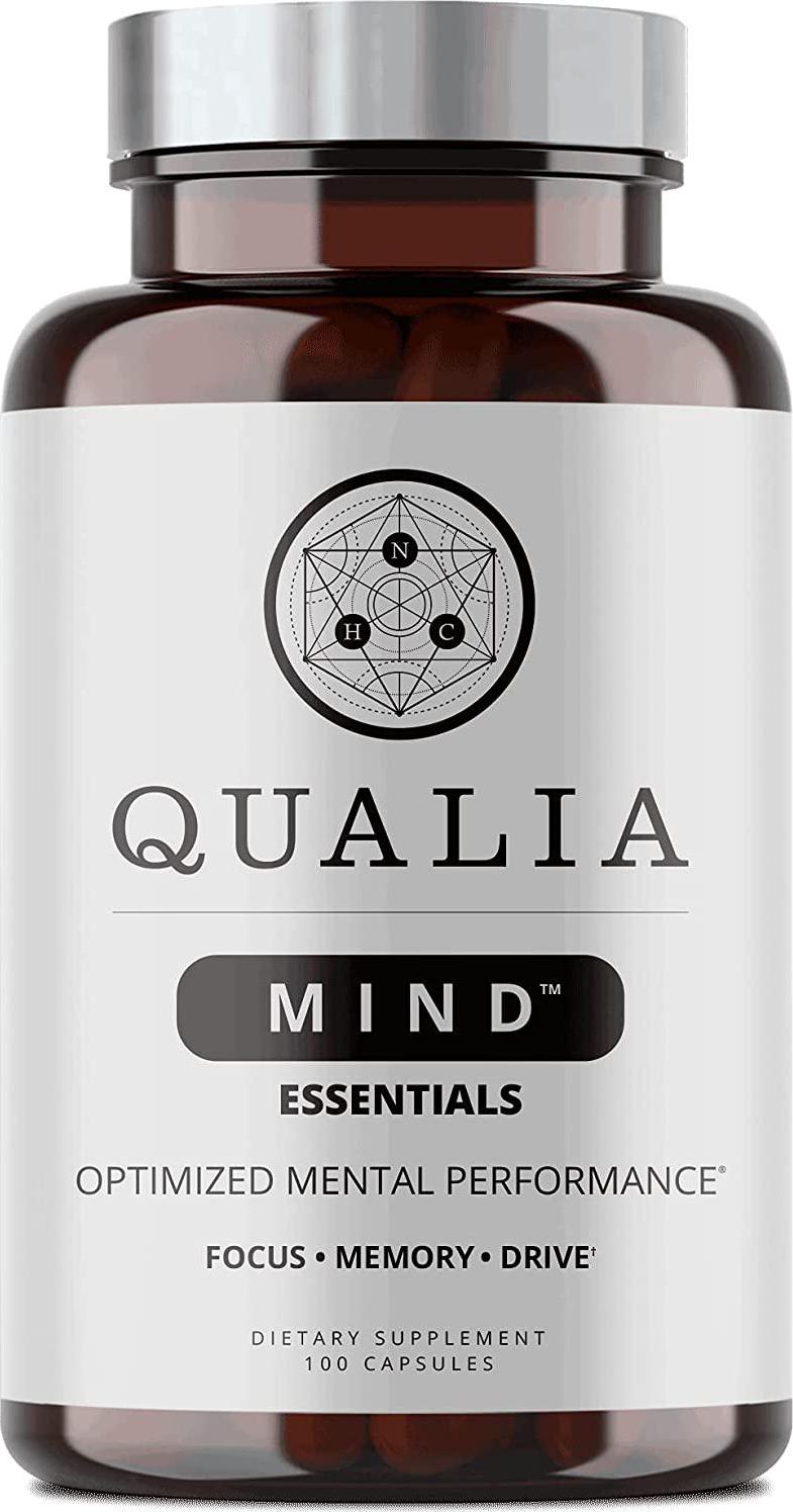 Qualia Mind Essentials Nootropics | The Brain Supplement for Focus, Supporting Memory, Mental Clarity, Energy, Reasoning, and Concentration with Ginkgo biloba, Bacopa monnieri, Celastrus, Rhodiola rosea and More