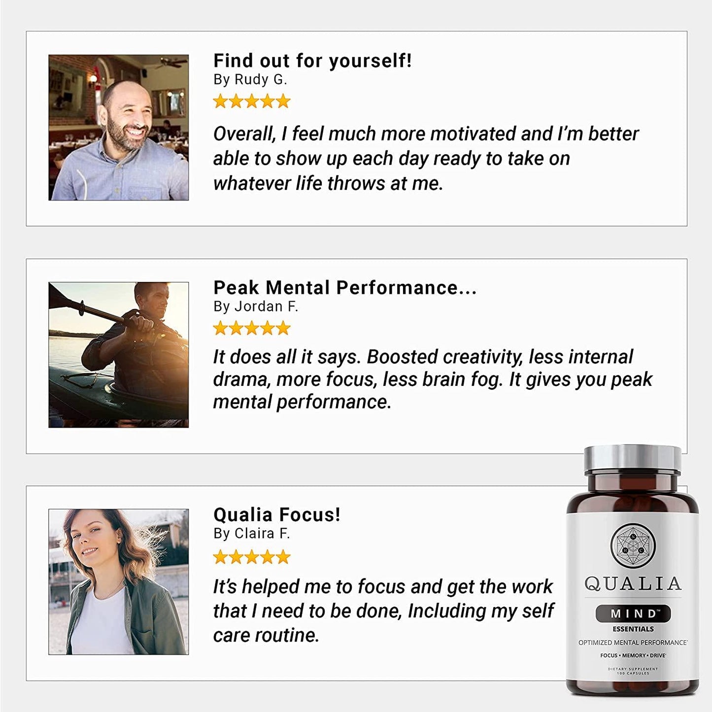 Qualia Mind Essentials Nootropics | The Brain Supplement for Focus, Supporting Memory, Mental Clarity, Energy, Reasoning, and Concentration with Ginkgo biloba, Bacopa monnieri, Celastrus, Rhodiola rosea and More