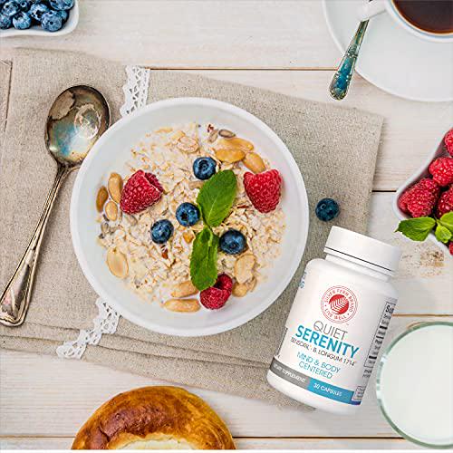Quiet Serenity Stress and Sleep Aid Supplement - 1 Bottle = 30 Capsules - Cortisol Management*, Promotes Mood and Focus* - Helps Lower Stress* - with Ashwagandha and Probiotic B. Longum 1714 (1 Bottle)
