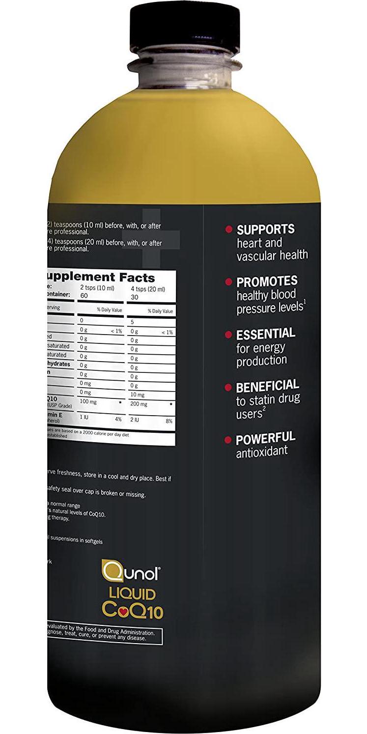 Qunol Liquid CoQ10 100mg, Superior Absorption Natural Supplement Form of Coenzyme Q10, Antioxidant for Heart Health, Orange Pineapple Flavored, 60 Servings, 20.3 oz Bottle, Twin Pack