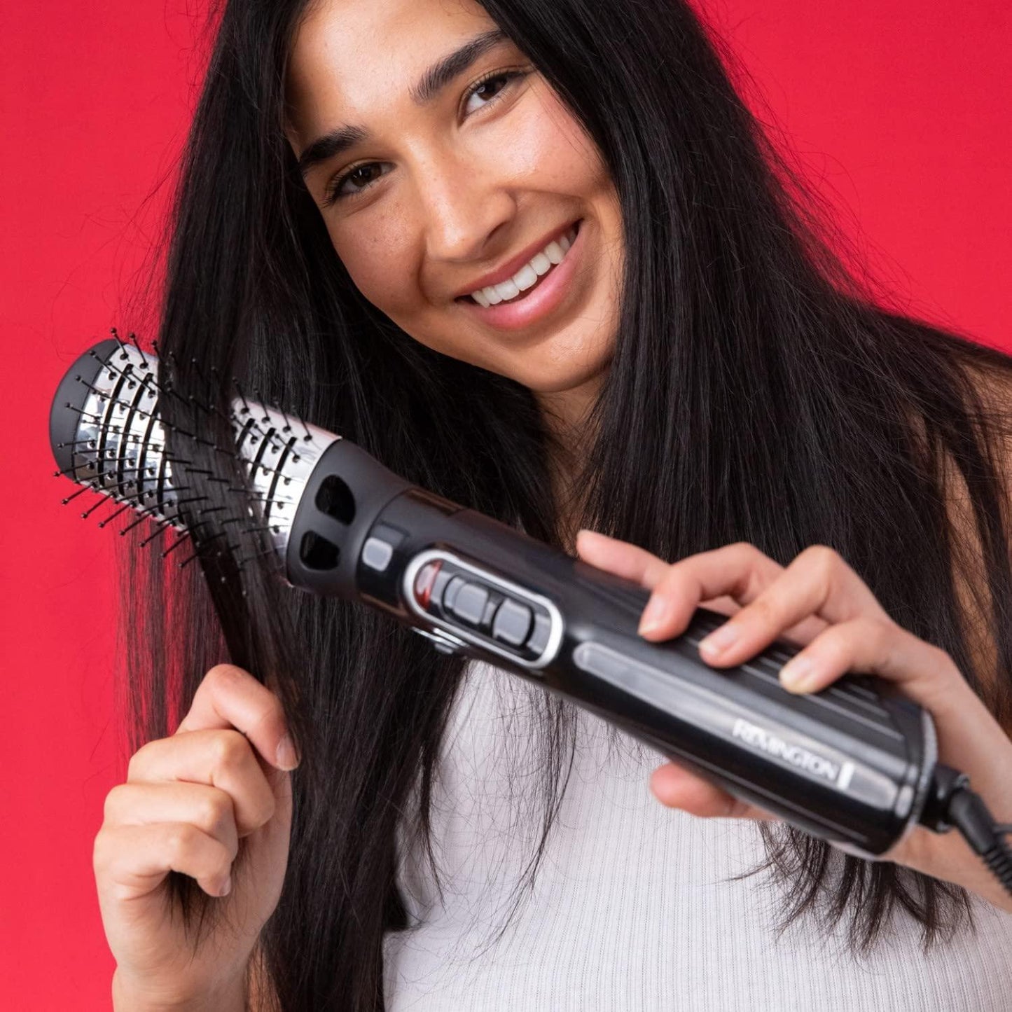 REMINGTON Amaze Smooth and Volume Air Styler, AS1220AU, 1200W Power, 5-In-1 (Blow-dry, Curl, Wave, Strengthen, and Volumise), 3 Speed and Heat Settings, Ionic Conditioning for a Frizz-Free Shine, Black