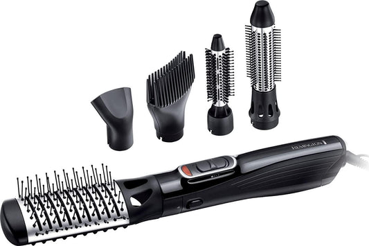 REMINGTON Amaze Smooth and Volume Air Styler, AS1220AU, 1200W Power, 5-In-1 (Blow-dry, Curl, Wave, Strengthen, and Volumise), 3 Speed and Heat Settings, Ionic Conditioning for a Frizz-Free Shine, Black