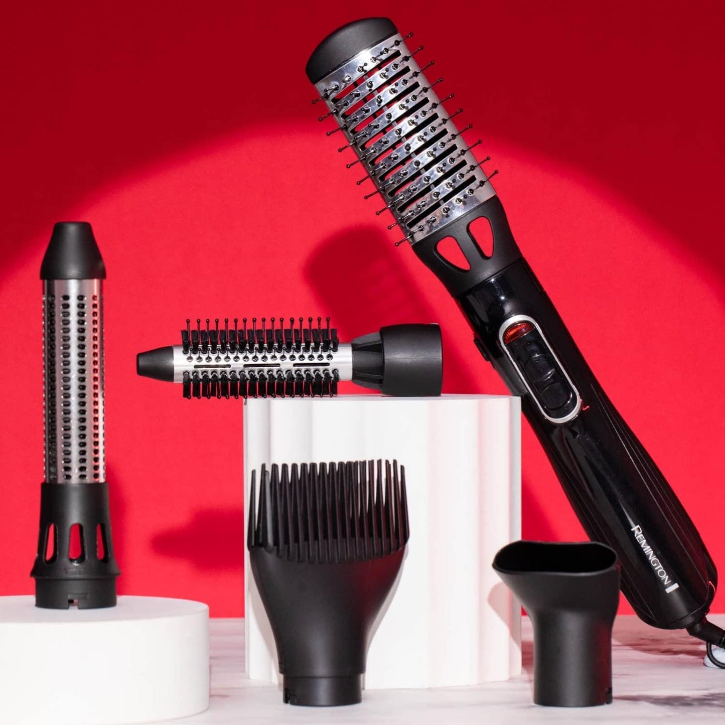 REMINGTON Amaze Smooth and Volume Air Styler, AS1220AU, 1200W Power, 5-In-1 (Blow-dry, Curl, Wave, Strengthen, and Volumise), 3 Speed and Heat Settings, Ionic Conditioning for a Frizz-Free Shine, Black