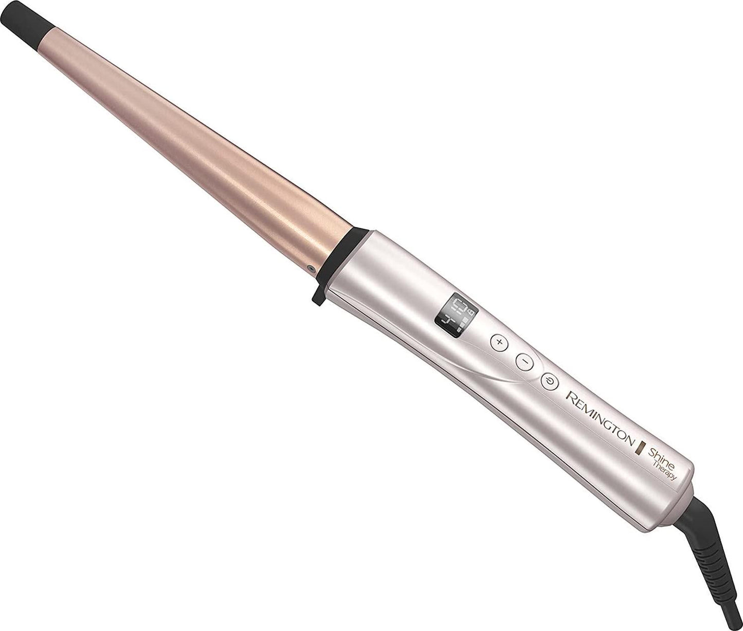 REMINGTONÂ Shine Therapy Argan Oil and KeratinÂ InfusedÂ ½-1Â InchÂ Tapered Curling Wand for Natural Curls, Includes Heat Glove