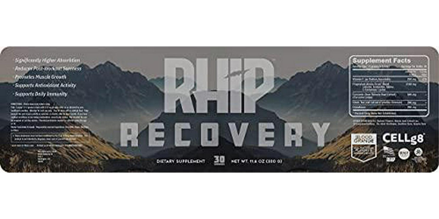 RHIP Recovery All Natural Post-Workout - Doctor Formulated Liposomal Daily Supplement, Reduced Soreness, Increased Muscle Growth, Improved Immune Function. Post Workout for Women and Men.