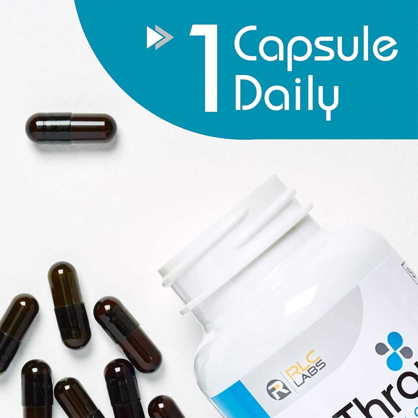 RLC, i-Throid 12.5 mg, Iodine and Iodide Supplement to Support Thyroid Health and Hormone Balance, 90 capsules (90 servings)