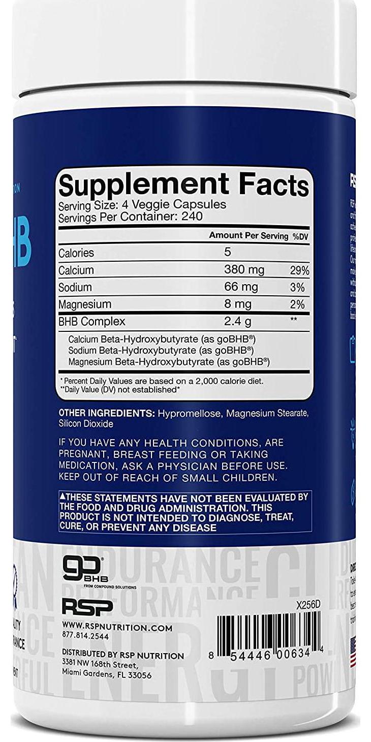 RSP Keto Pills - Exogenous Ketones 2400mg goBHB, Support Ketosis, Boost Energy, Enhance Focus, Perfect Keto Weight Management Capsules, Beta-Hydroxybutyrate