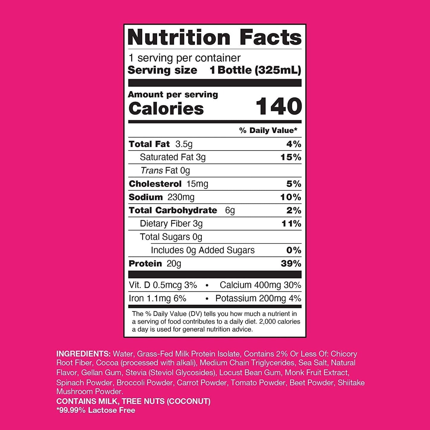 RSP NUTRITION TrueFit - Protein Shake and Meal Replacement, Grass-Fed Protein Drink with Organic Real Food, Probiotics, Zero Sugar, Lactose Free, Gluten Free, Chocolate, 11 Fl Oz (Pack of 12)