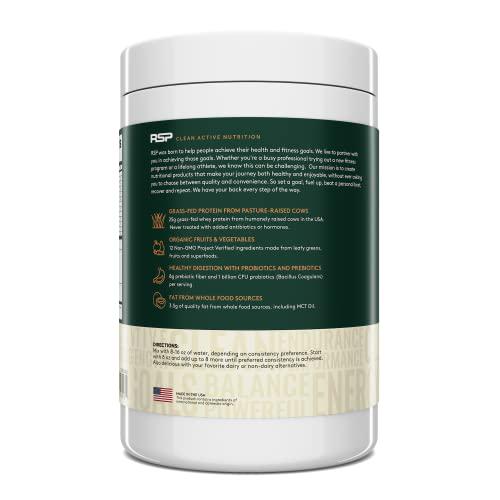 RSP TrueFit Cold Brew Coffee Protein Powder Meal Replacement Shake, High Protein Coffee with Natural Caffeine, Grass Fed Whey, Organic Real Food, Gluten Free, Non-GMO