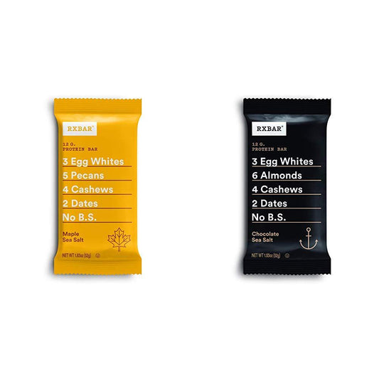 RXBAR, Maple Sea Salt, Protein Bar, 1.83 Ounce (Pack of 12) with Chocolate Sea Salt, Protein Bar, 1.83 Ounce (12 count) Breakfast Bar, High Protein Snack