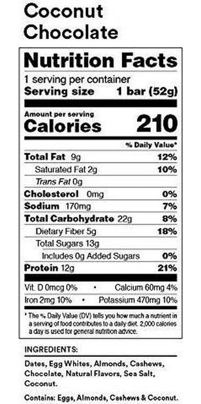 RXBAR Protein Bar, Coconut Chocolate, 1.8 oz