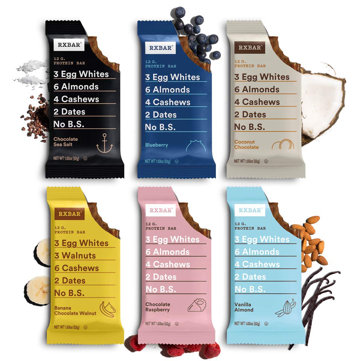 RXBAR Protein bar, Fan Favorite Variety Pack,1.83 Oz (Pack of 12)