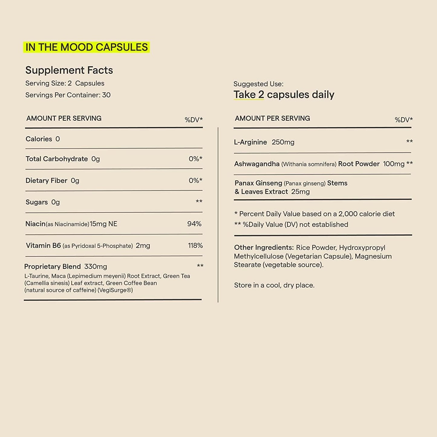 Rae in The Mood Capsules - Sexual Health and Wellness Support for Women with Ginseng, Maca, and L-Arginine - 30 Day Supply