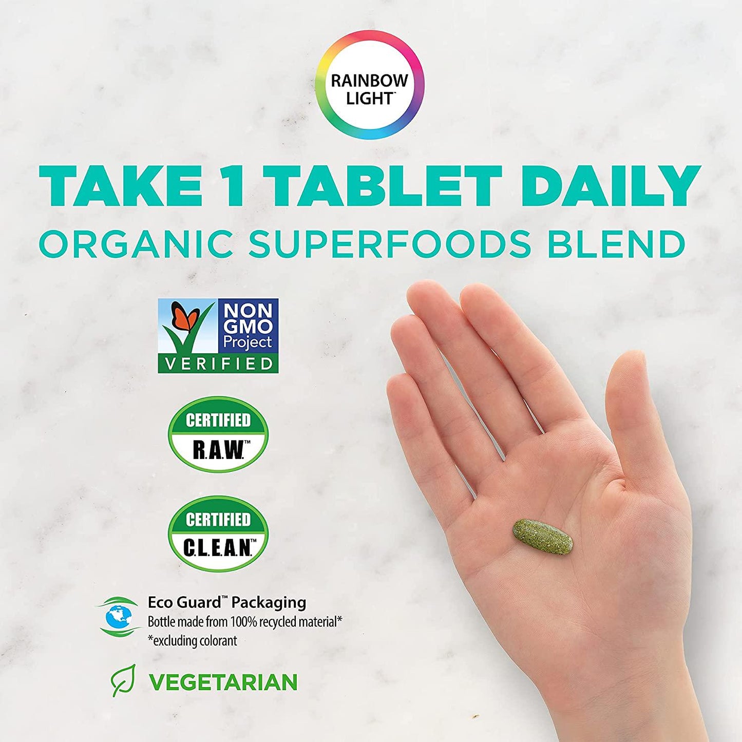 Rainbow Light Active Adult 50+ Non-GMO Project Verified Multivitamin, 90 Tablets (Package May Vary)