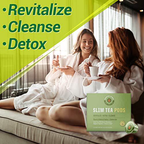 Rapidfire Slim Tea 14-Day Teatox Blend Natural Herbs and Botanicals for Weight Loss Pods, Supports Metabolism and Digestion, Reduces Bloat, 14 Count