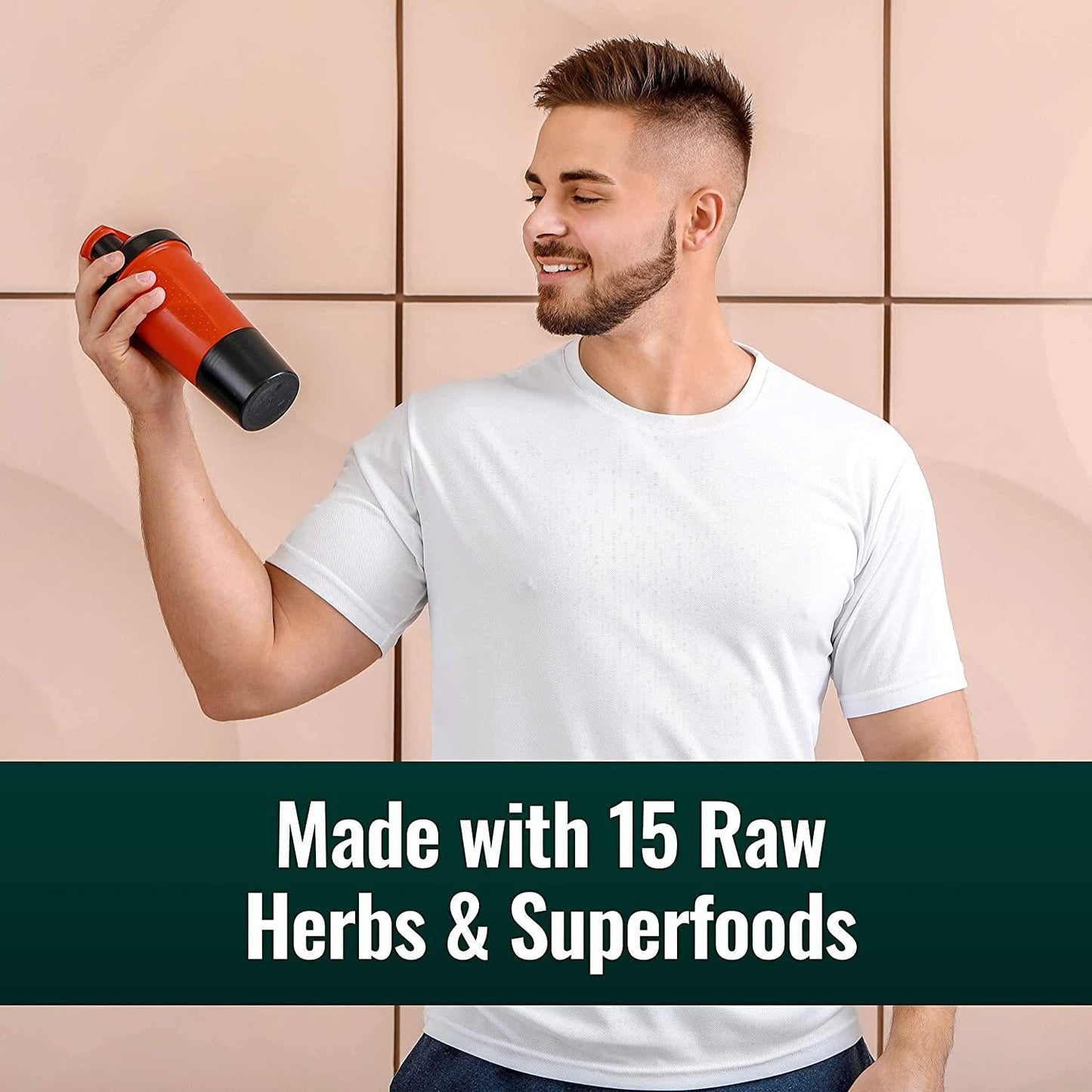 Raw Tea All Natural Pre Workout Powder, Original Flavor Best Preworkout for Men and Women Made from 15 Premium Herbs and Superfoods *Powerful Energy Booster* by Natural Force
