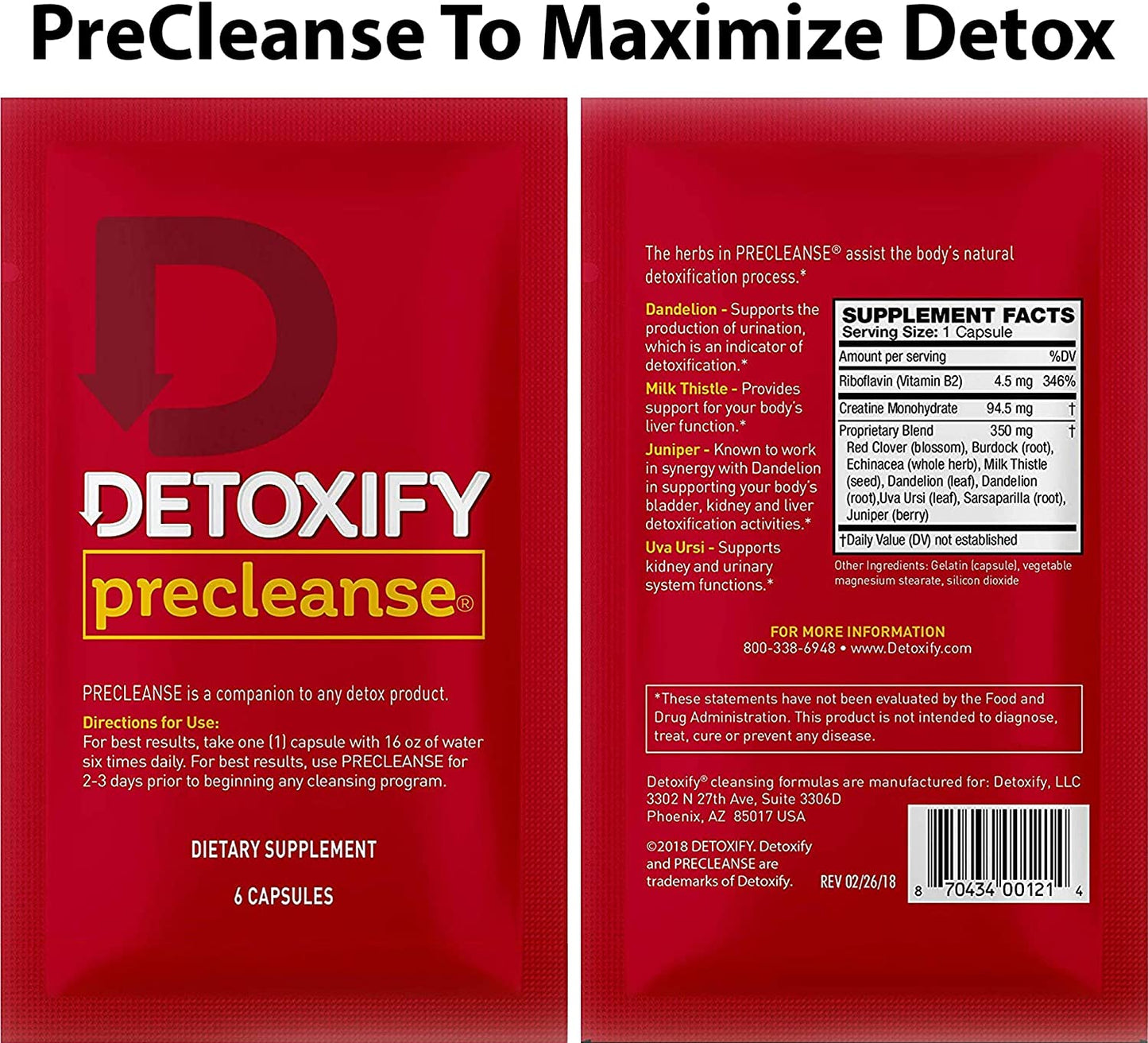 Ready Clean Detox Drink 16 oz. - Herbal Precleanse Capsules - RU Clean 6 - Pre Cleanse, Detoxify and Quick Flush Your Body - Fast Professionally Formulated 1 Hour RU Clean Detoxify Kit