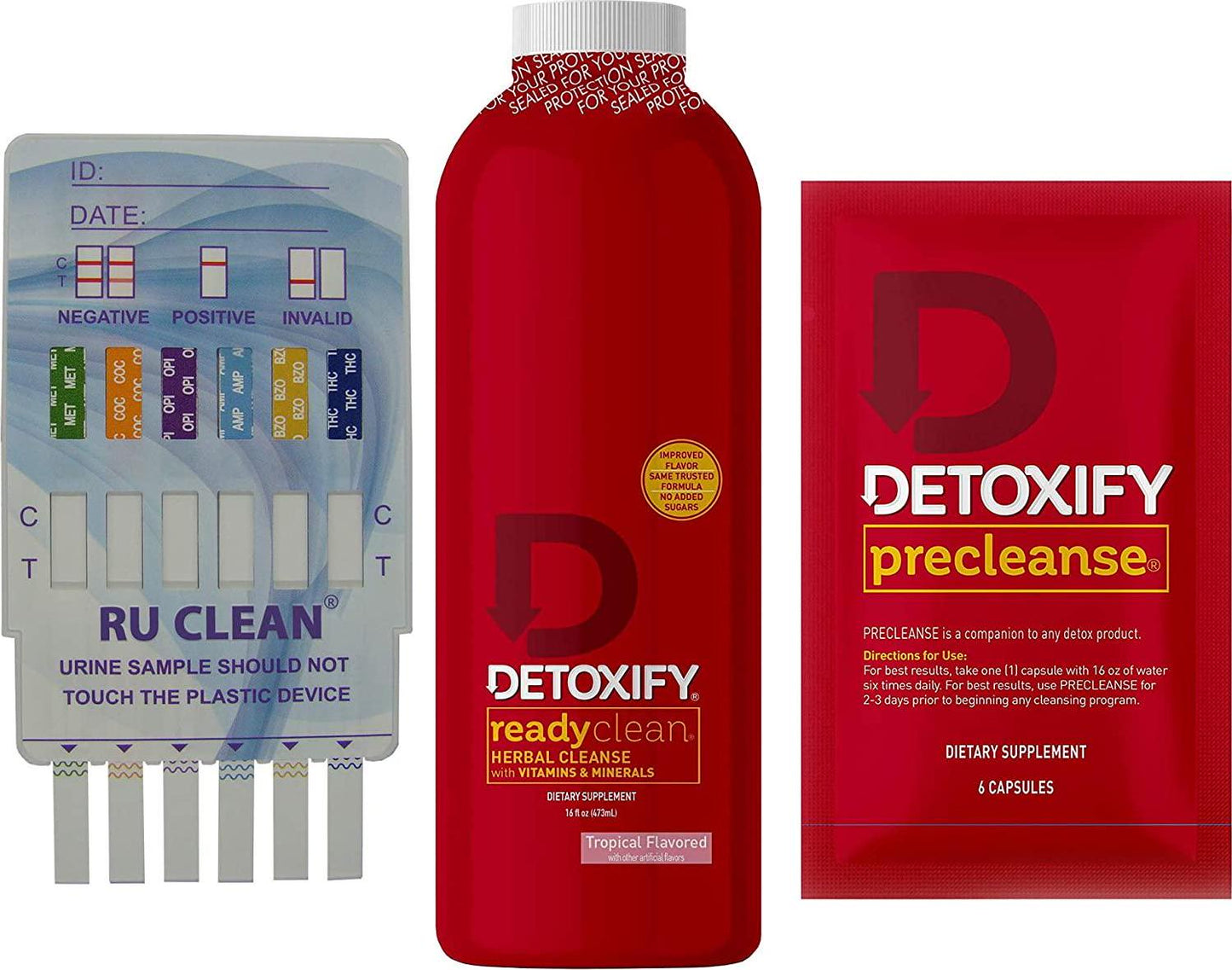 Ready Clean Detox Drink 16 oz. - Herbal Precleanse Capsules - RU Clean 6 - Pre Cleanse, Detoxify and Quick Flush Your Body - Fast Professionally Formulated 1 Hour RU Clean Detoxify Kit