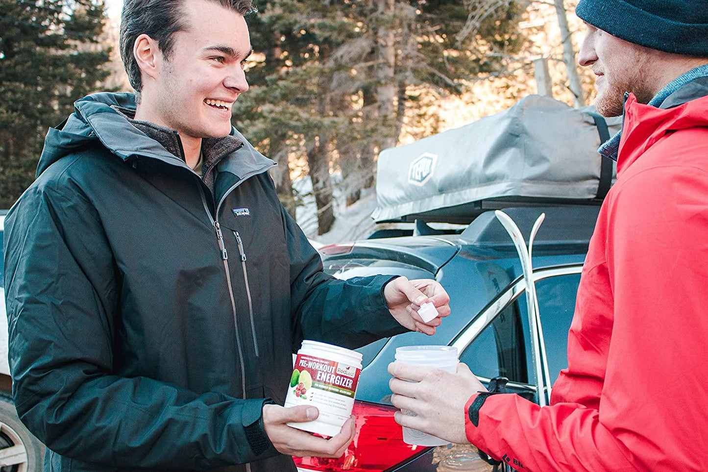 Red Leaf Pre-Workout Energizer Powder, Pre Workout for Women and Men, BCAA's, Beta-Alanine, Amino Acids, Green Tea, Natural Cranberry Lime Flavor - 30 Servings