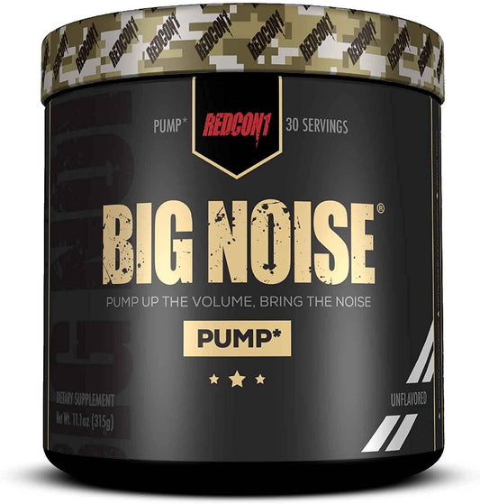 Redcon1 Big Noise Pump Formula (30 Servings) - Non-Stim, Increased Energy and Focus, Vasodilator, Intense Pumps (Unflavored)
