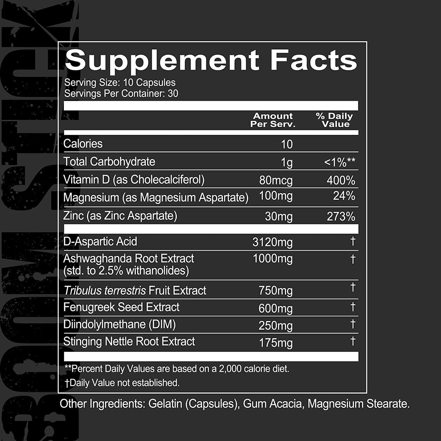 Redcon1 Boom Stick Testosterone Booster Capsules, 300 count