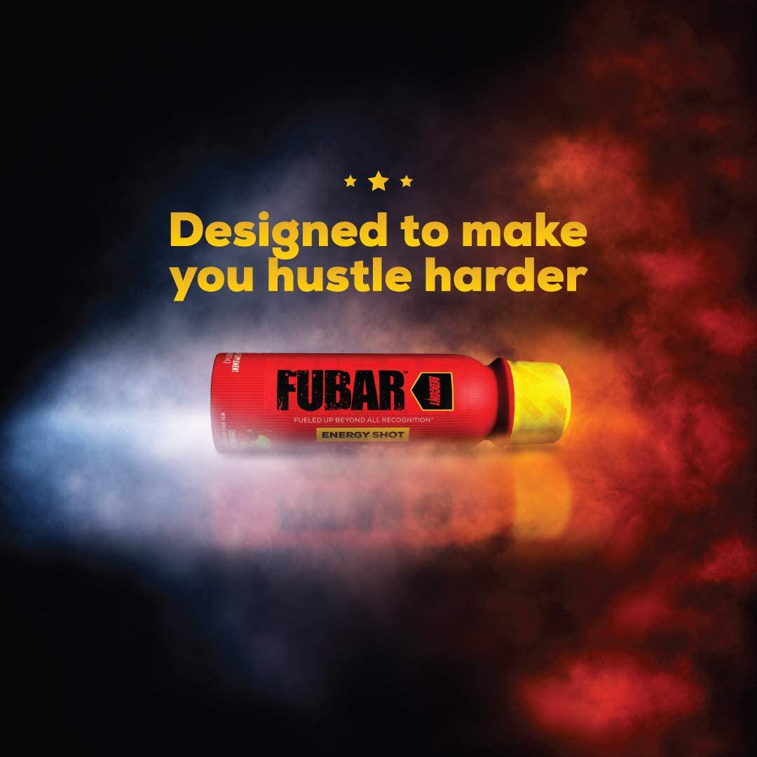 Redcon1 - FUBAR Fueled Up Beyond All Recognition - Case of 12 Energy Shots, Lasting Energy, B Vitamins, Increases Mental Focus, 400mg Caffeine (Orange Crush)