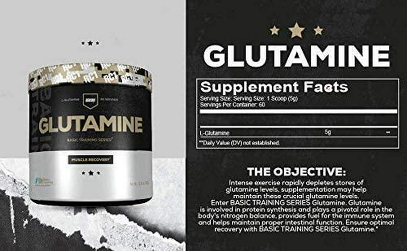 Redcon1 - Glutamine, 60 Servings, Muscle Recovery, 5G, Pure Glutamine, Supports Post Workout Recovery