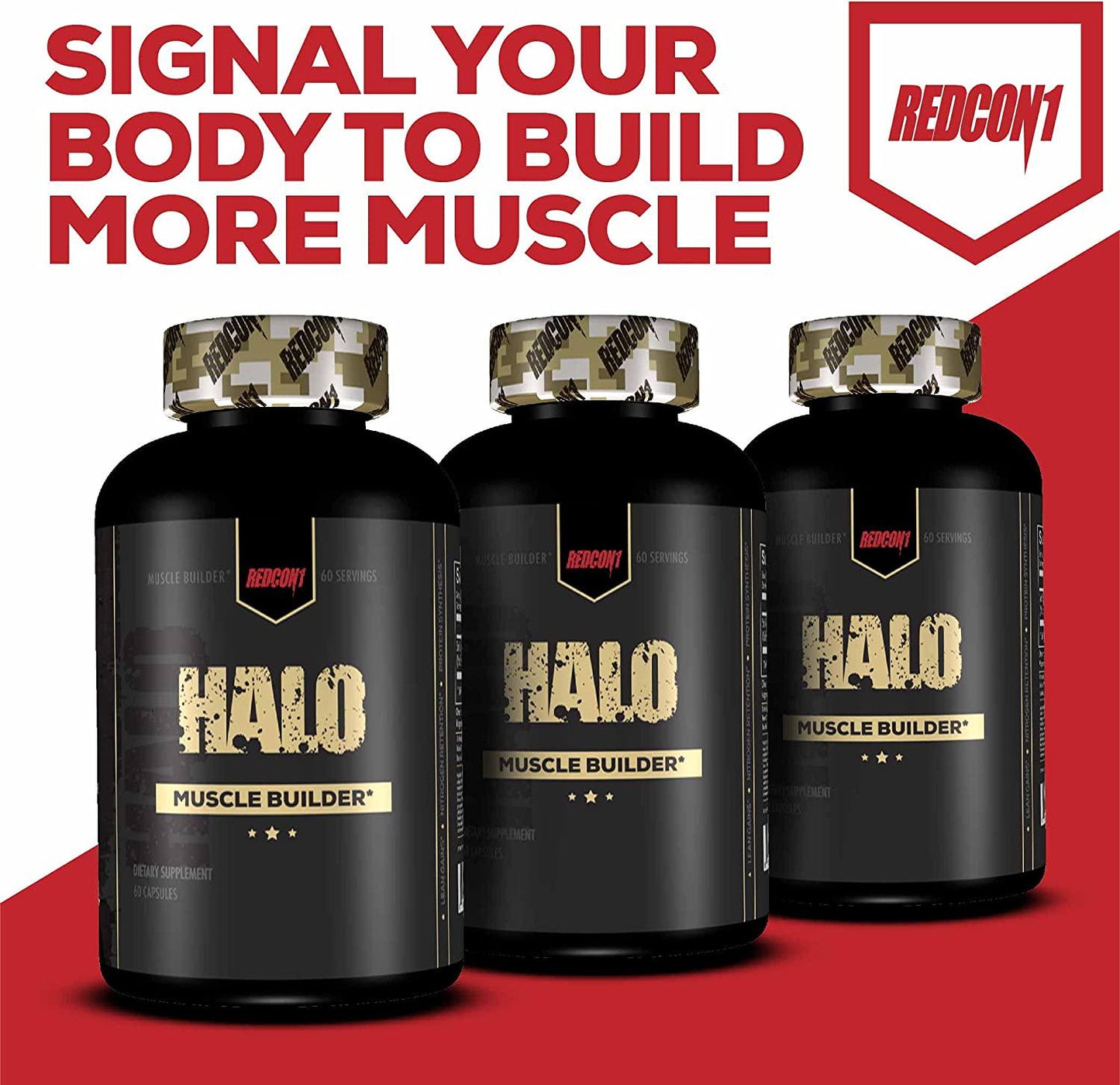 Redcon1 - Halo - Updated Formula - 60 Servings, Muscle Builder, Increase Lean Gains and Muscle Mass, Increase Protein Synthesis