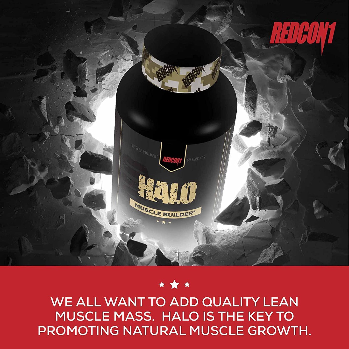 Redcon1 - Halo - Updated Formula - 60 Servings, Muscle Builder, Increase Lean Gains and Muscle Mass, Increase Protein Synthesis