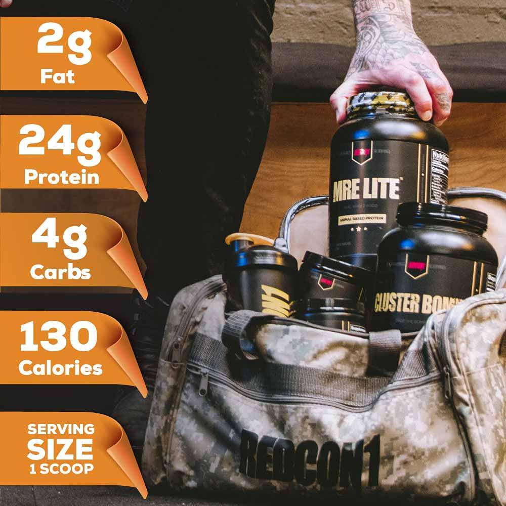 Redcon1 MRE Lite (Banana Nut Bread) 30 Servings, Animal Based Protein, Contains No Whey, No bloating, Keto Friendly, 2G Sugar, 24G Protein Protein Meal Replacement (1.92 lbs)
