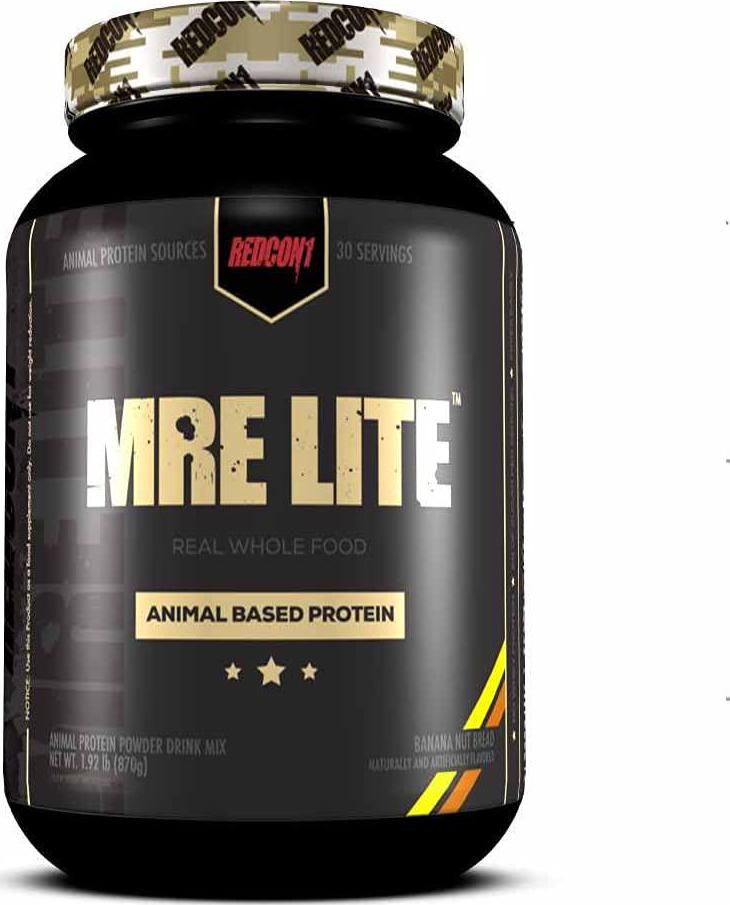 Redcon1 MRE Lite (Banana Nut Bread) 30 Servings, Animal Based Protein, Contains No Whey, No bloating, Keto Friendly, 2G Sugar, 24G Protein Protein Meal Replacement (1.92 lbs)