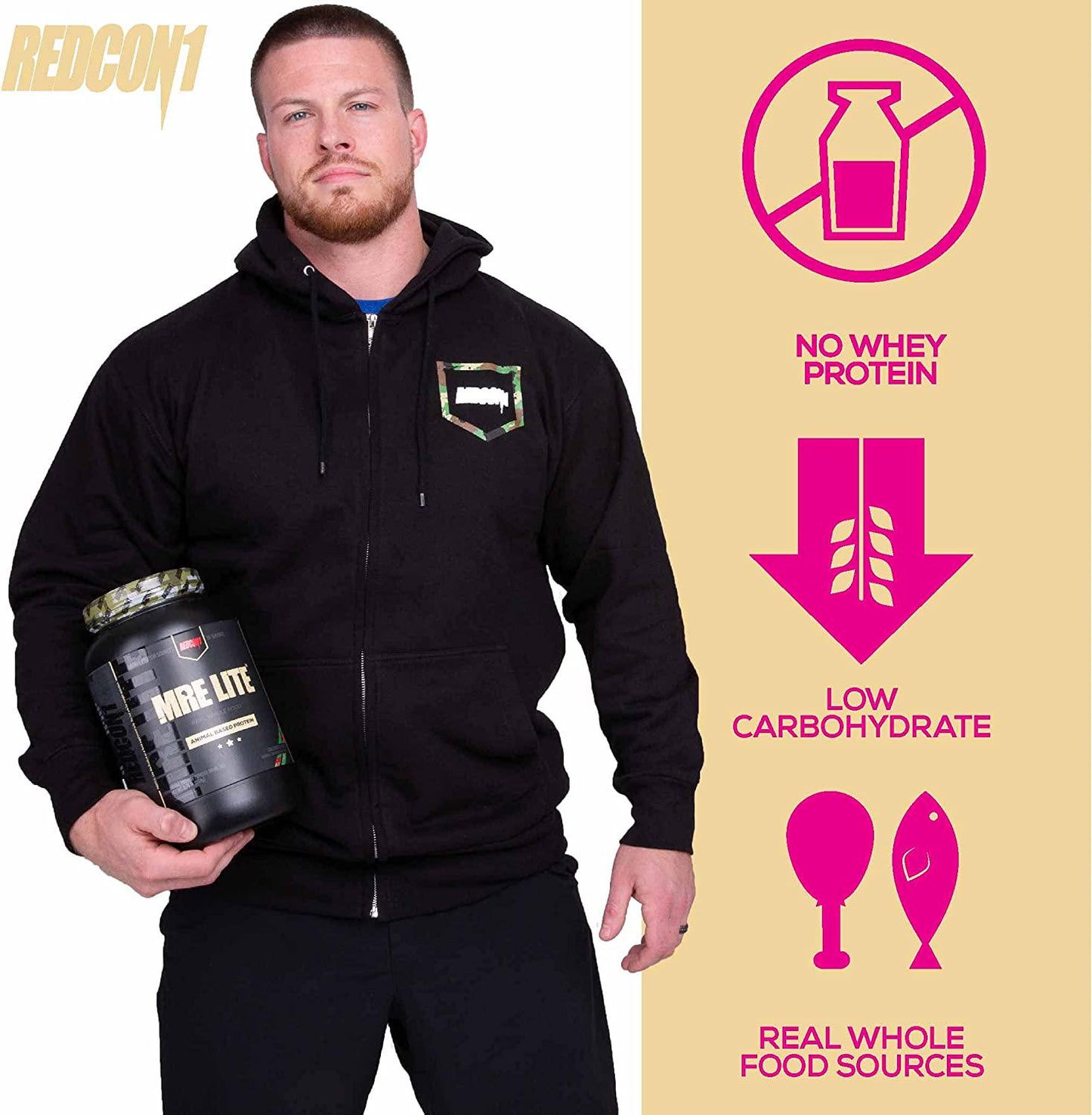 Redcon1 MRE Lite, Protein Meal Replacement (Strawberry Shortcake)