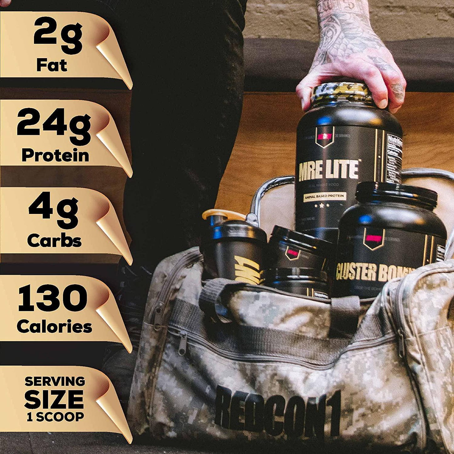 Redcon1 MRE Lite, Protein Meal Replacement (Strawberry Shortcake)