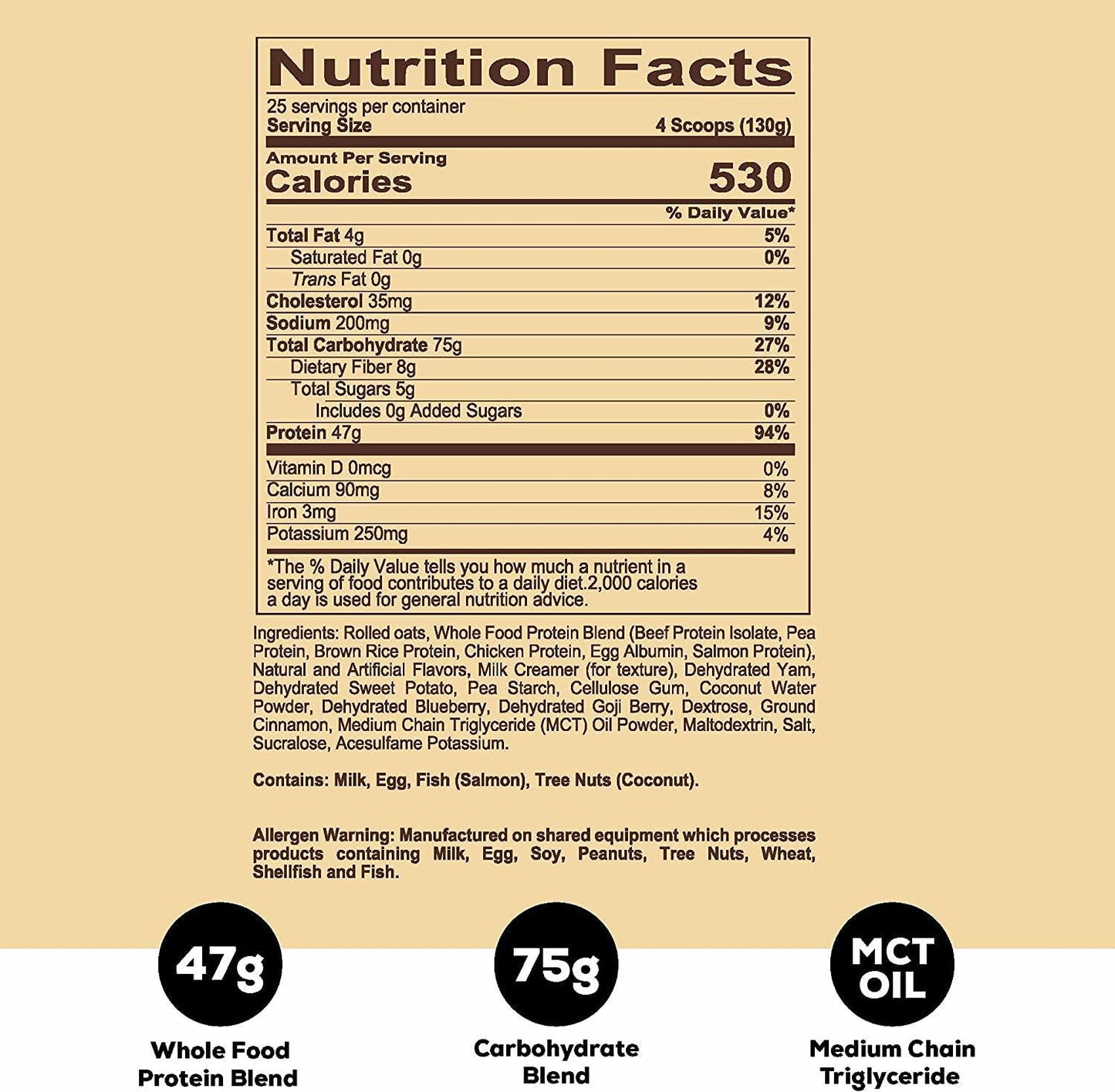 Redcon1 MRE - Meal Replacement (Oatmeal Chocolate Chip)