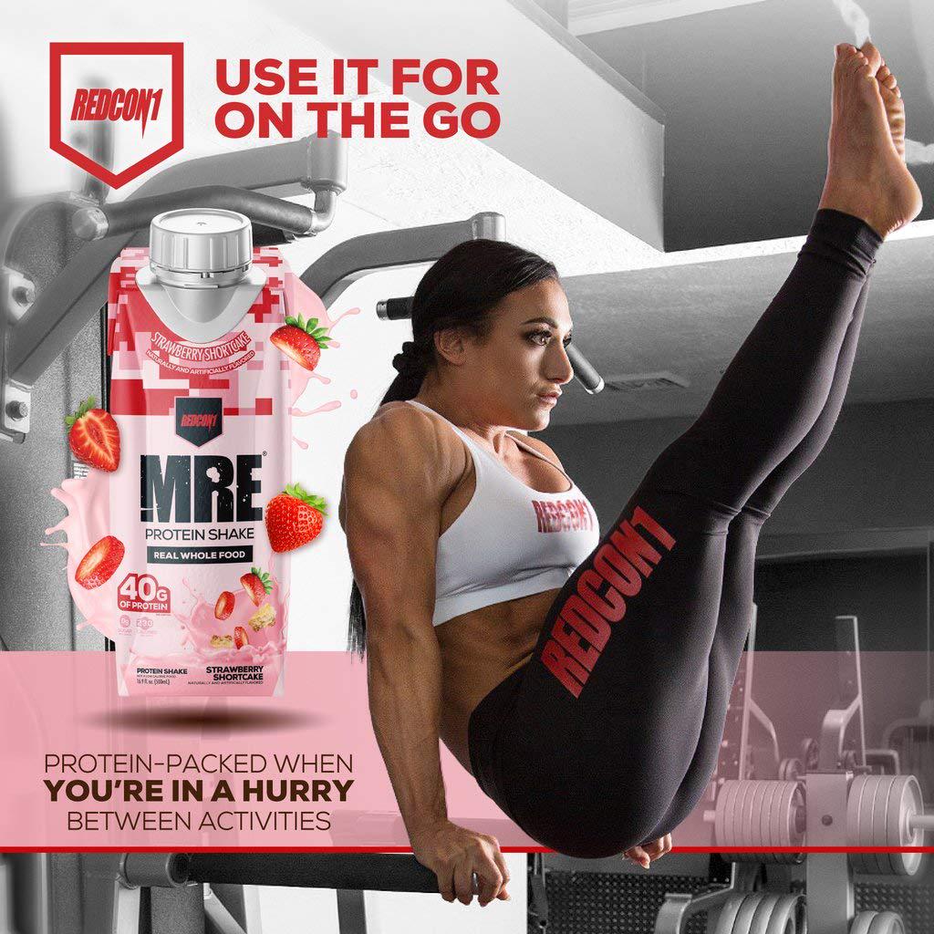 Redcon1 - MRE, Ready To Drink, Protein Shake Strawberry Shortcake (Case of 12)