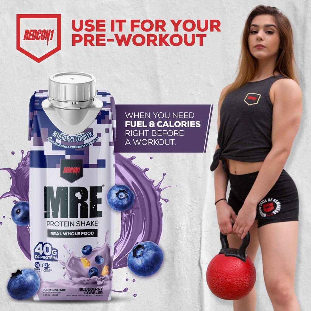 Redcon1 - MRE, Ready To Drink, Protein Shake Strawberry Shortcake (Case of 12)