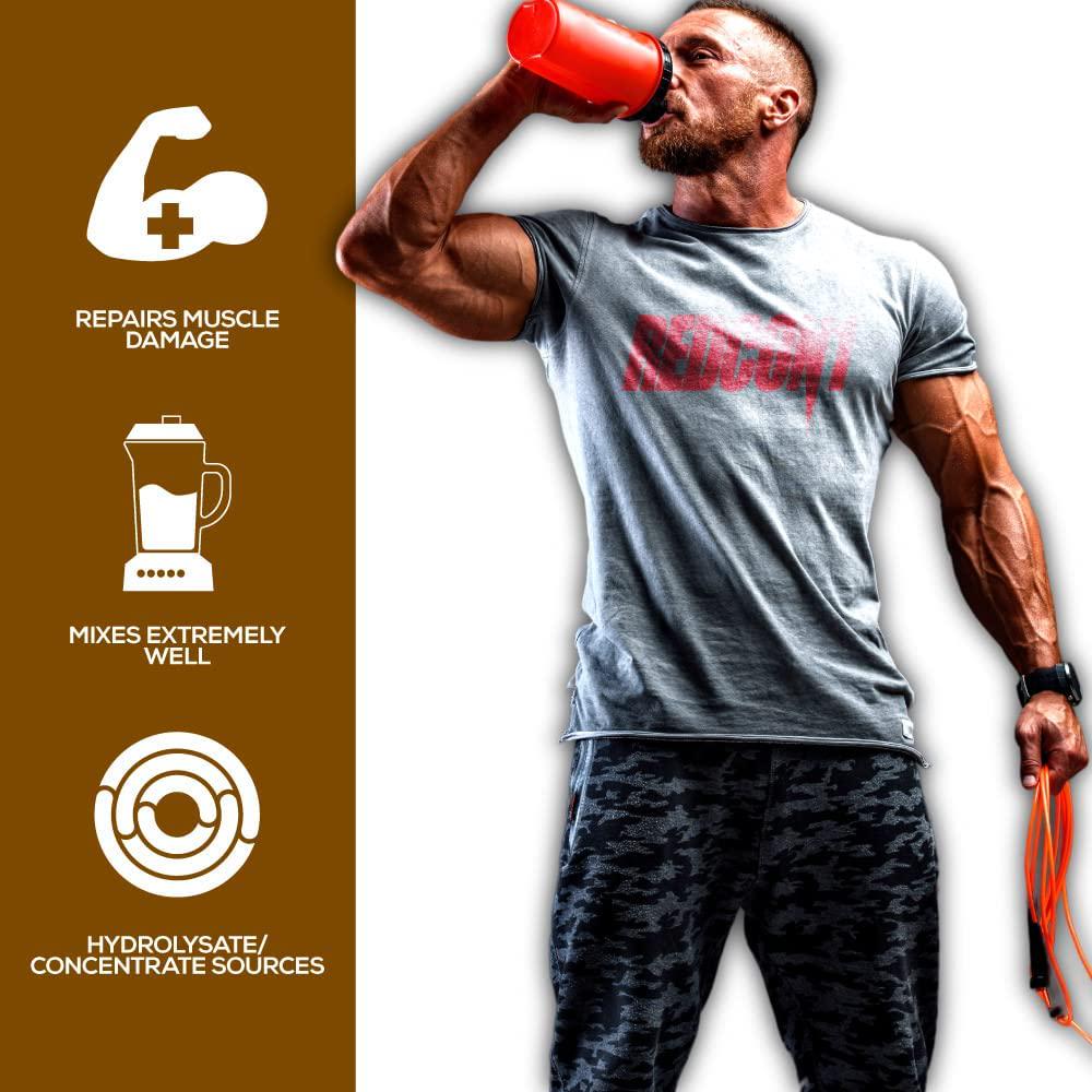 Redcon1 Ration Hydrolysate and Concentrate Blend Whey Protein Powder, 5 Pounds, Fast Absorbing, 25g Protein (Chocolate)