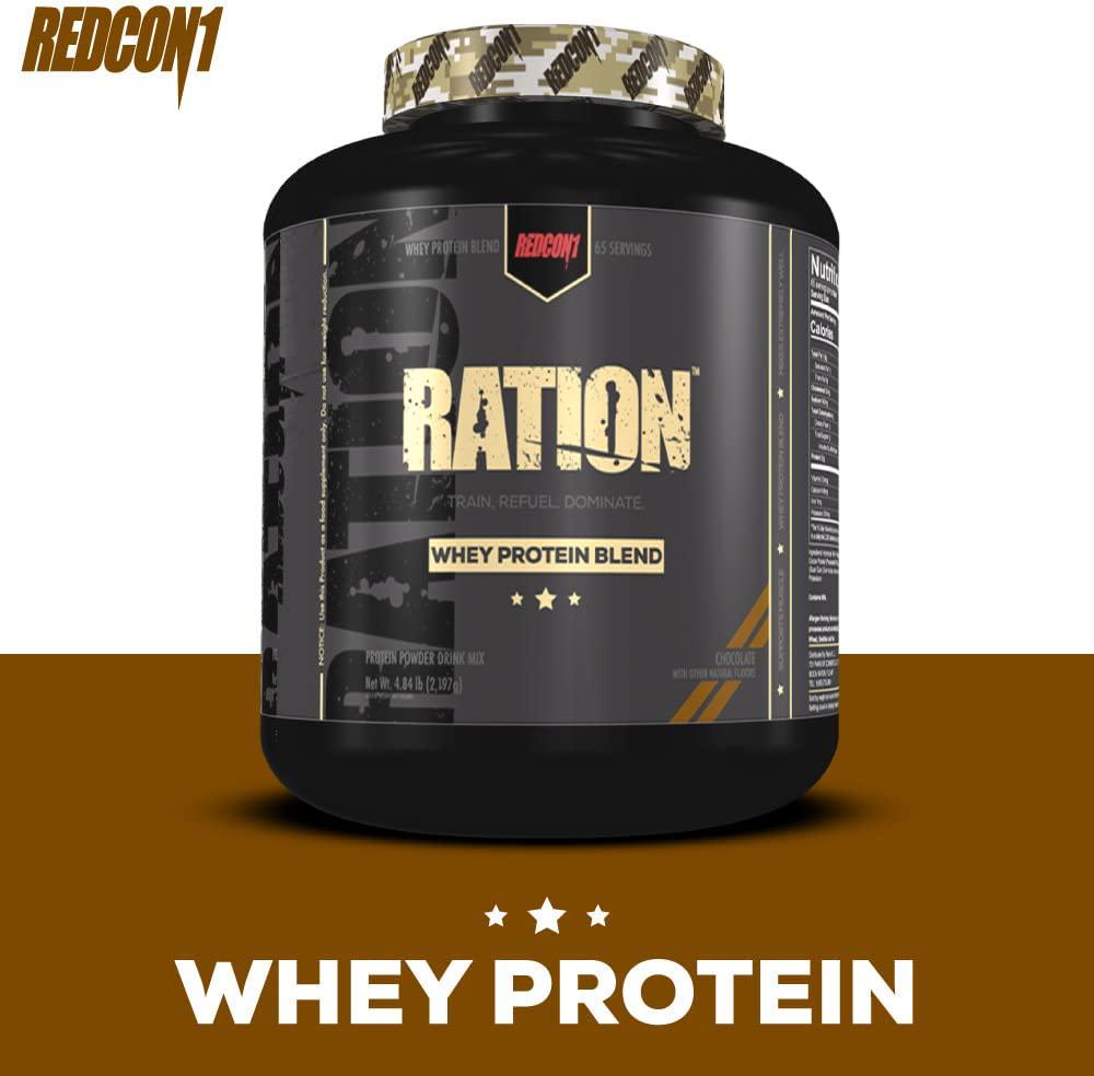 Redcon1 Ration Hydrolysate and Concentrate Blend Whey Protein Powder, 5 Pounds, Fast Absorbing, 25g Protein (Chocolate)