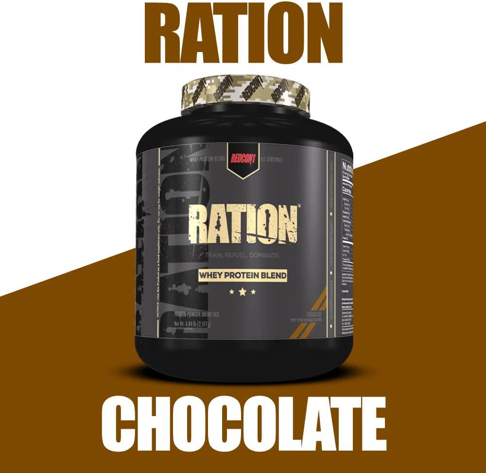 Redcon1 Ration Hydrolysate and Concentrate Blend Whey Protein Powder, 5 Pounds, Fast Absorbing, 25g Protein (Chocolate)