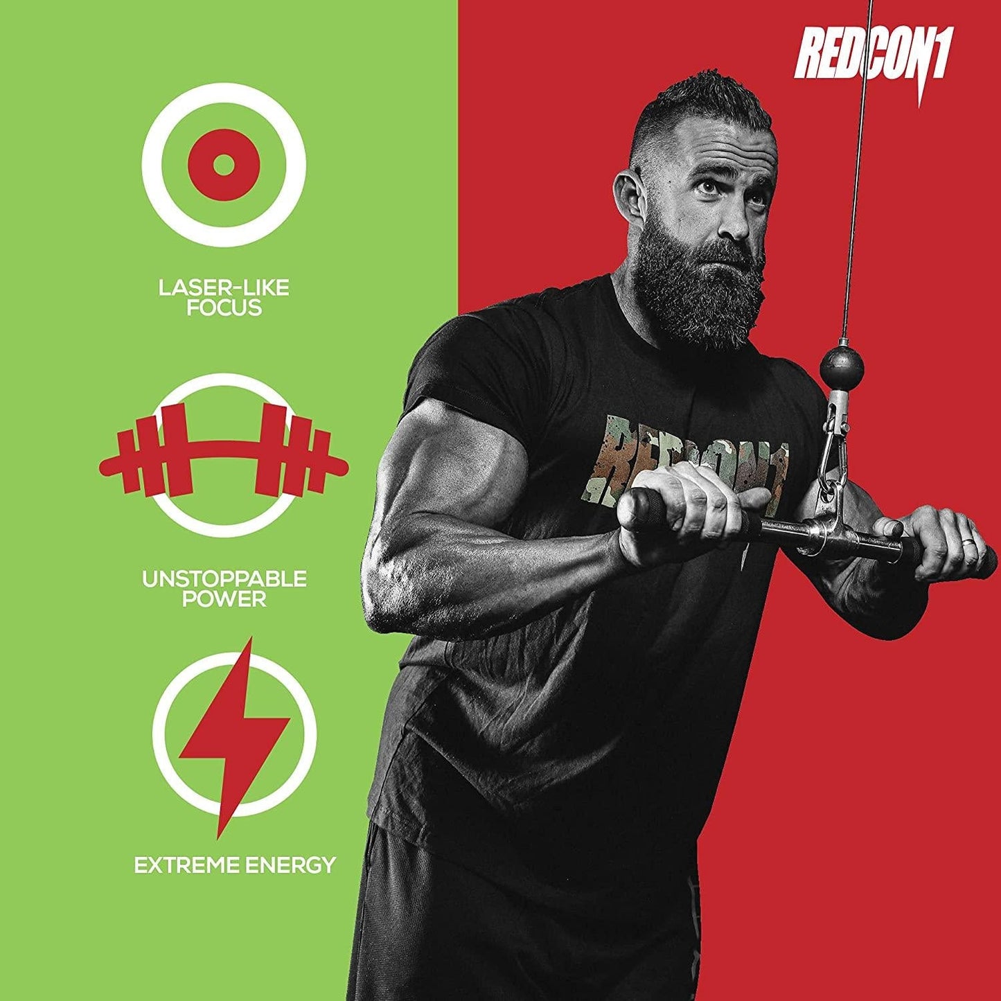 Redcon1 Total War - Pre Workout, 30 Servings, Boost Energy, Increase Endurance and Focus, Beta-Alanine, Caffeine (Watermelon)