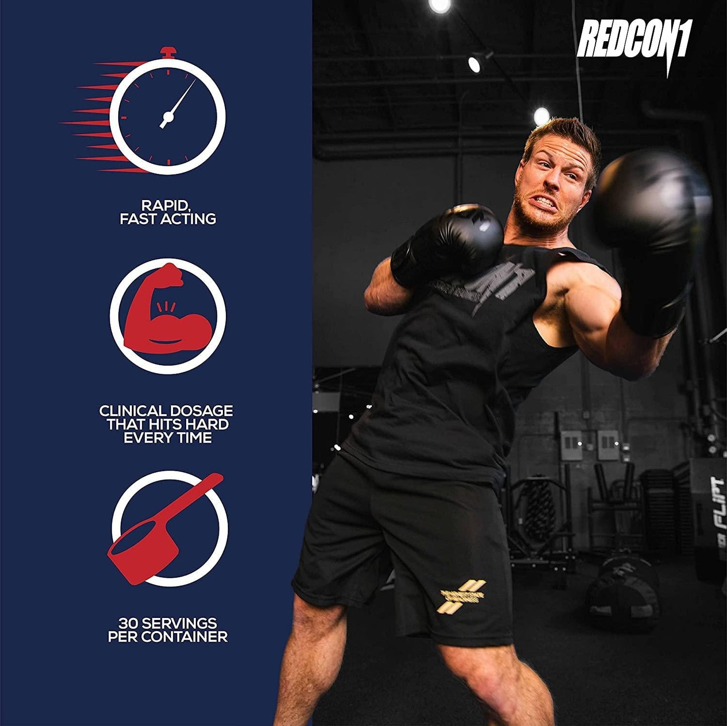 Redcon1 Total War - Pre Workout, 30 Servings, Boost Energy, Increase Endurance and Focus, Beta-Alanine, 350mg Caffeine, Citrulline Malate, Nitric Oxide Booster - Keto Friendly (Patriot)