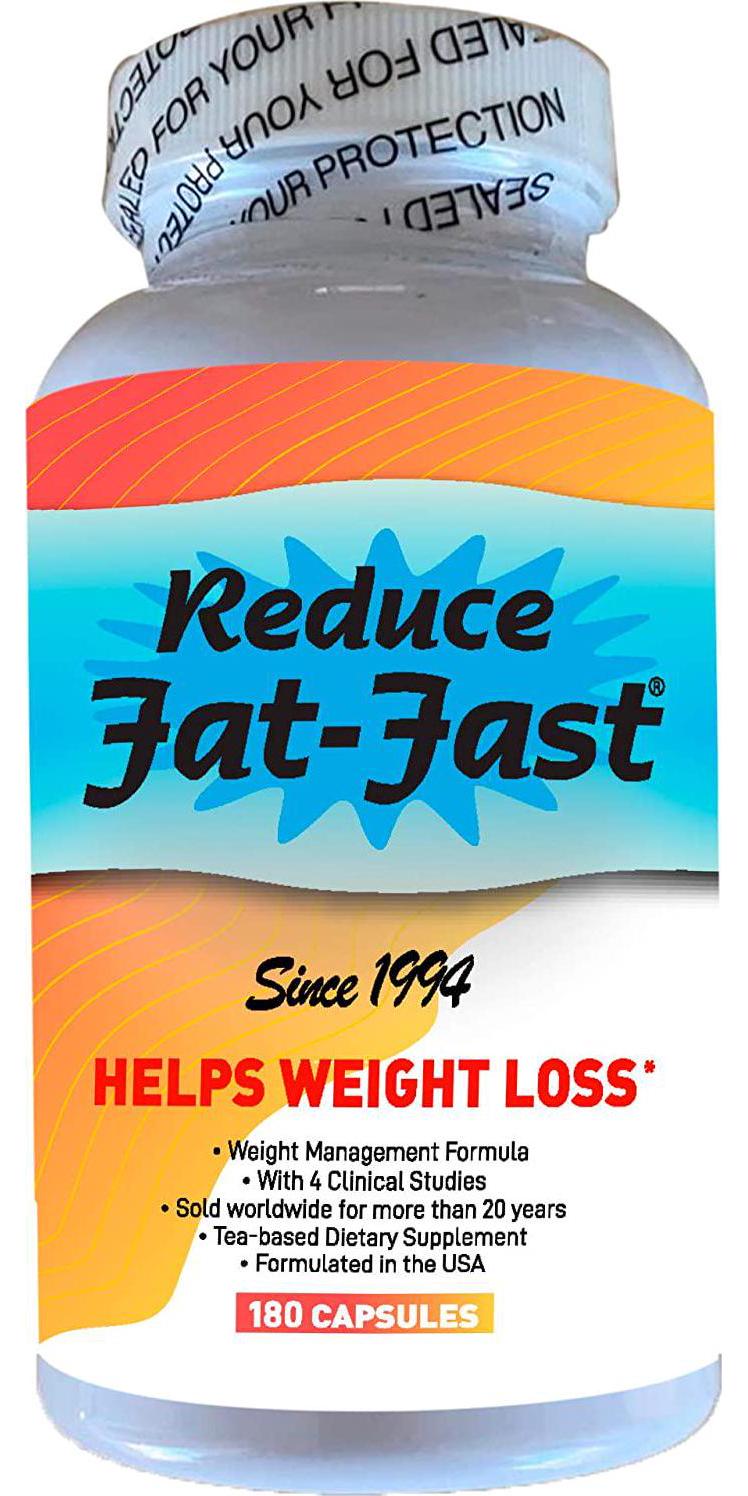 Reduce Fat-Fast Natural Weight Loss Dietary Supplement. Appetite Suppressant and Fat Burner for Women and Men (2 Months supply/180 Capsules)