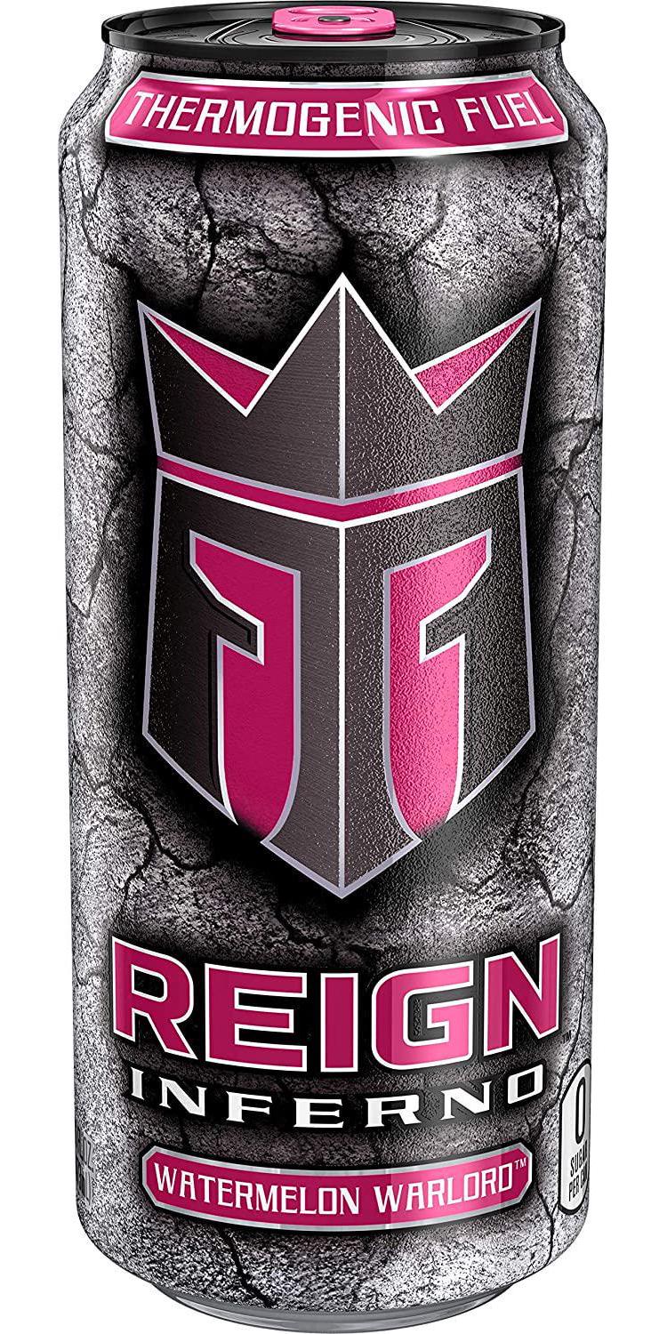 Reign Inferno Thermogenic Fuel Fitness Performance Drink 16 Fl Oz Pack of, Watermelon Warlord, (Pack of 12) and Total Body Fuel, Melon Mania, Fitness and Performance Drink, 16 Fl Oz (Pack of 12)
