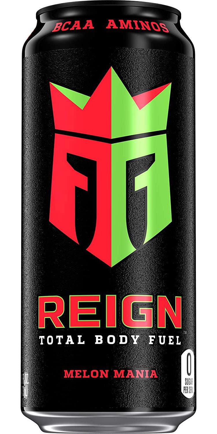 Reign Inferno Thermogenic Fuel Fitness Performance Drink 16 Fl Oz Pack of, Watermelon Warlord, (Pack of 12) and Total Body Fuel, Melon Mania, Fitness and Performance Drink, 16 Fl Oz (Pack of 12)