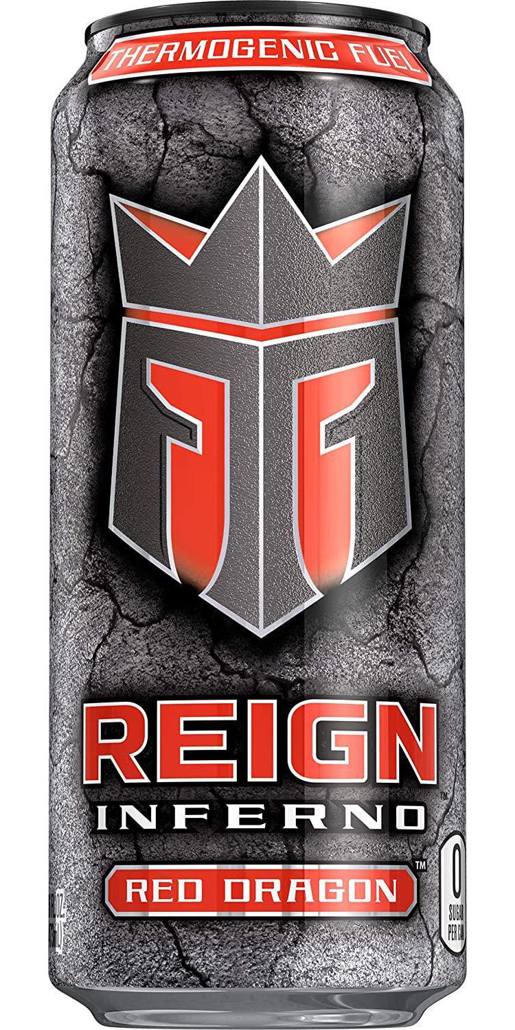 Reign Inferno Thermogenic Fuel Fitness and Performance Drink 16 Ounce Pack of 12, Red Dragon, 192 Fl Oz and Total Body Fuel, Lilikoi Lychee, Fitness and Performance Drink, 16 Fl Oz (Pack of 12)