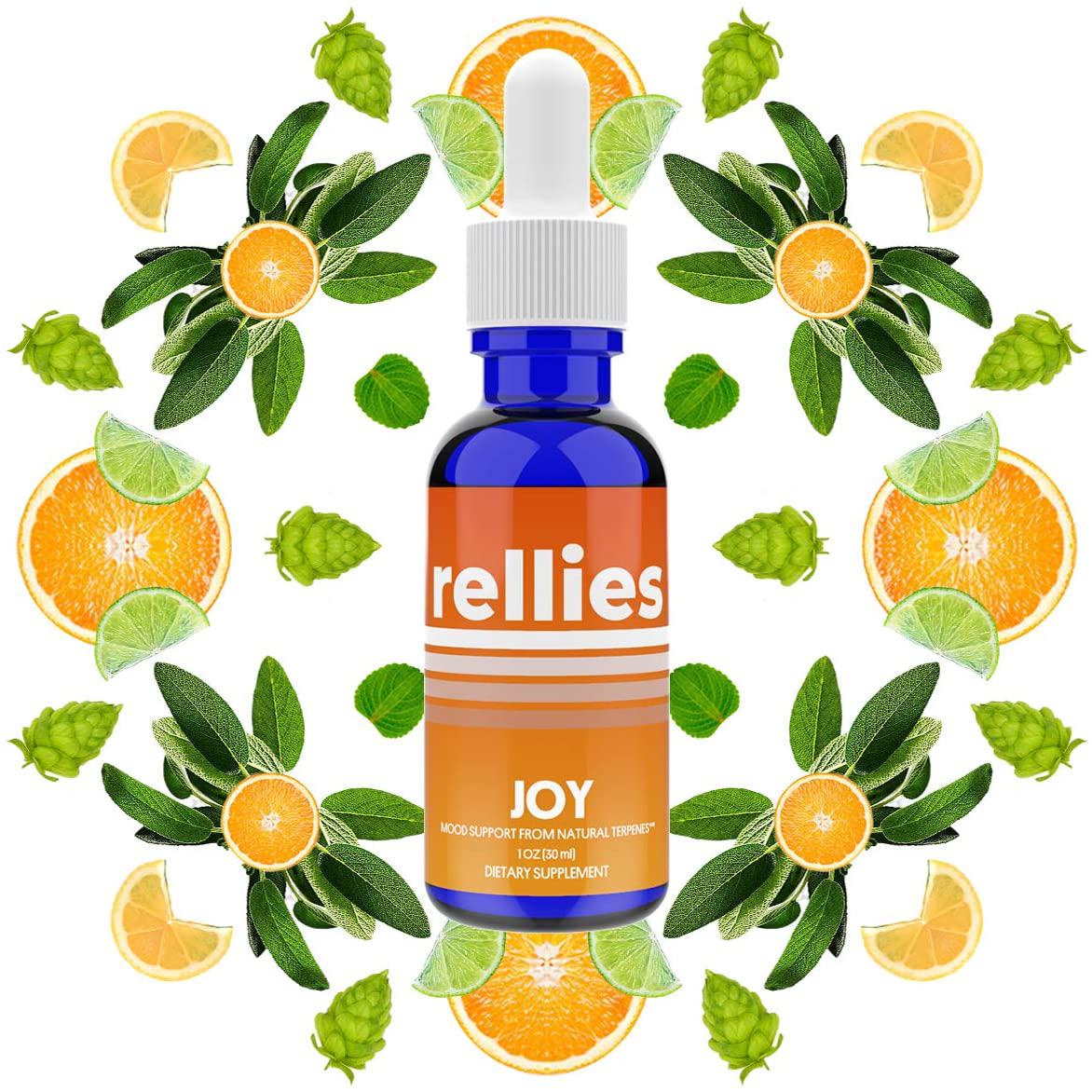 Rellies Natural Joy Mood Support Drops for Permanent Residence on Cloud Nine (30 Servings) Natural Terpenes