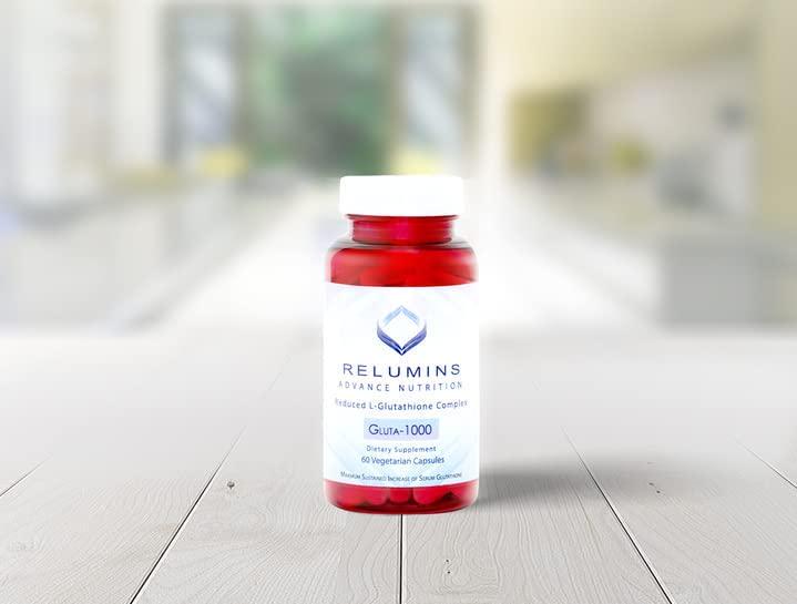 Relumins Advance Nutrition Gluta 1000 - Reduced L-Glutathione Complex - 2X More Effective Than Jarrow at Raising Serum Glutathione