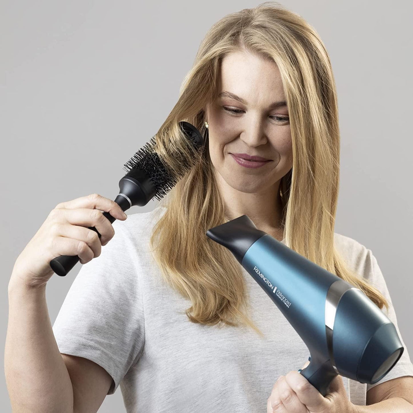 Remington Advanced Coconut Therapy Hair Dryer, AC8648AU, 2300W Salon Performance, Integrated Heat Sensor Helps Protect Hair, Ionic Conditioning for a Frizz-Free Shine, With Concentrator and Diffuser